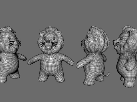 Little animal baby - Lion cute - Animated 3D Model