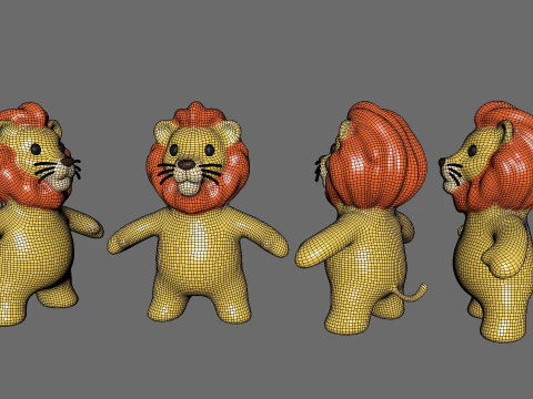 Little animal baby - Lion cute - Animated 3D Model