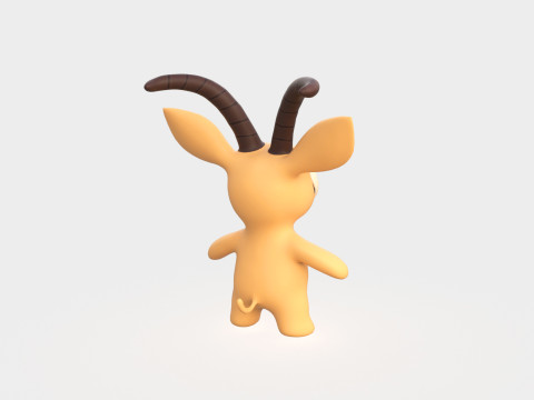 Little animal baby - Antelope cute - Animated Modelo 3D