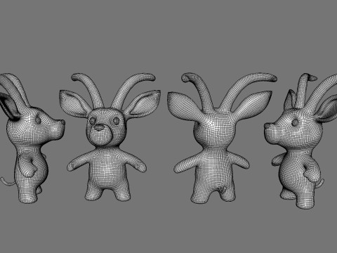 Little animal baby - Antelope cute - Animated Modelo 3D
