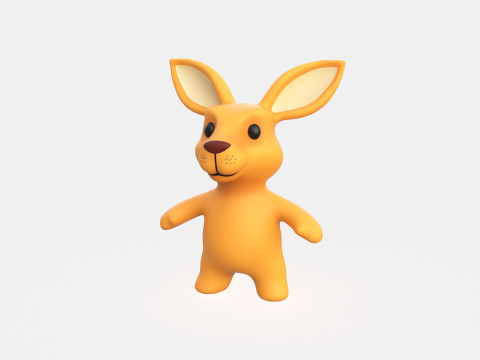 Little animal baby - Kangaroo cute - Animated 3D Model