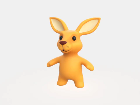 Animalzinho beb&ecirc; - Canguru fofo - Animado Modelo 3D