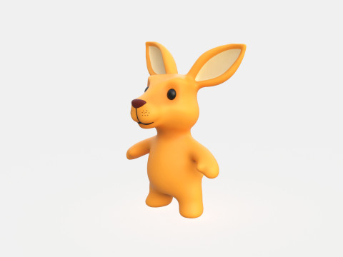Little animal baby - Kangaroo cute - Animated 3D Модель