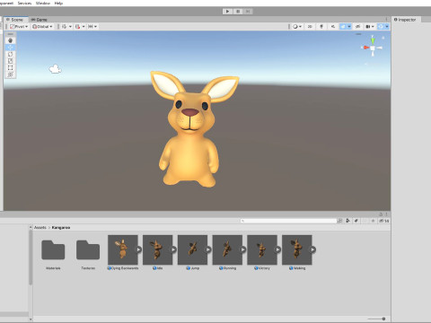 Little animal baby - Kangaroo cute - Animated 3D Модель