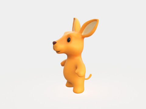 Little animal baby - Kangaroo cute - Animated 3D Модель