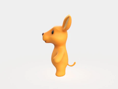 Little animal baby - Kangaroo cute - Animated 3D Model