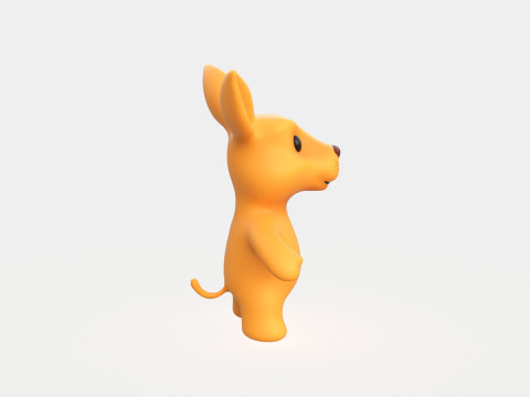 Little animal baby - Kangaroo cute - Animated 3D Модель