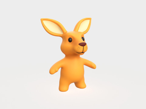 Little animal baby - Kangaroo cute - Animated 3D Модель