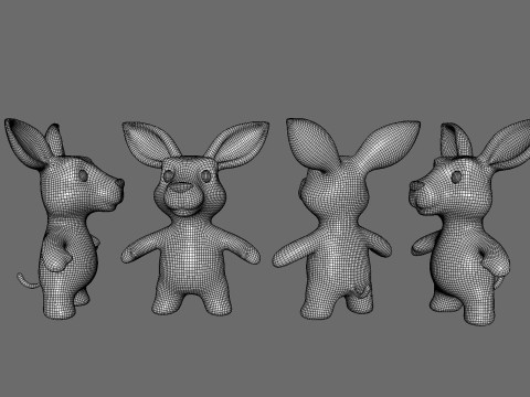 Little animal baby - Kangaroo cute - Animated 3D Модель