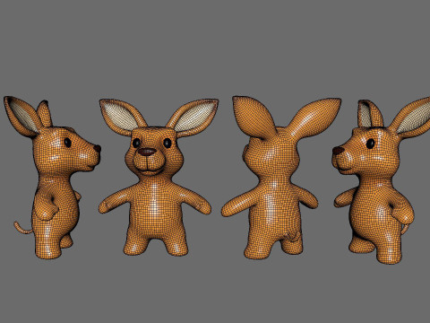 Little animal baby - Kangaroo cute - Animated 3D Модель