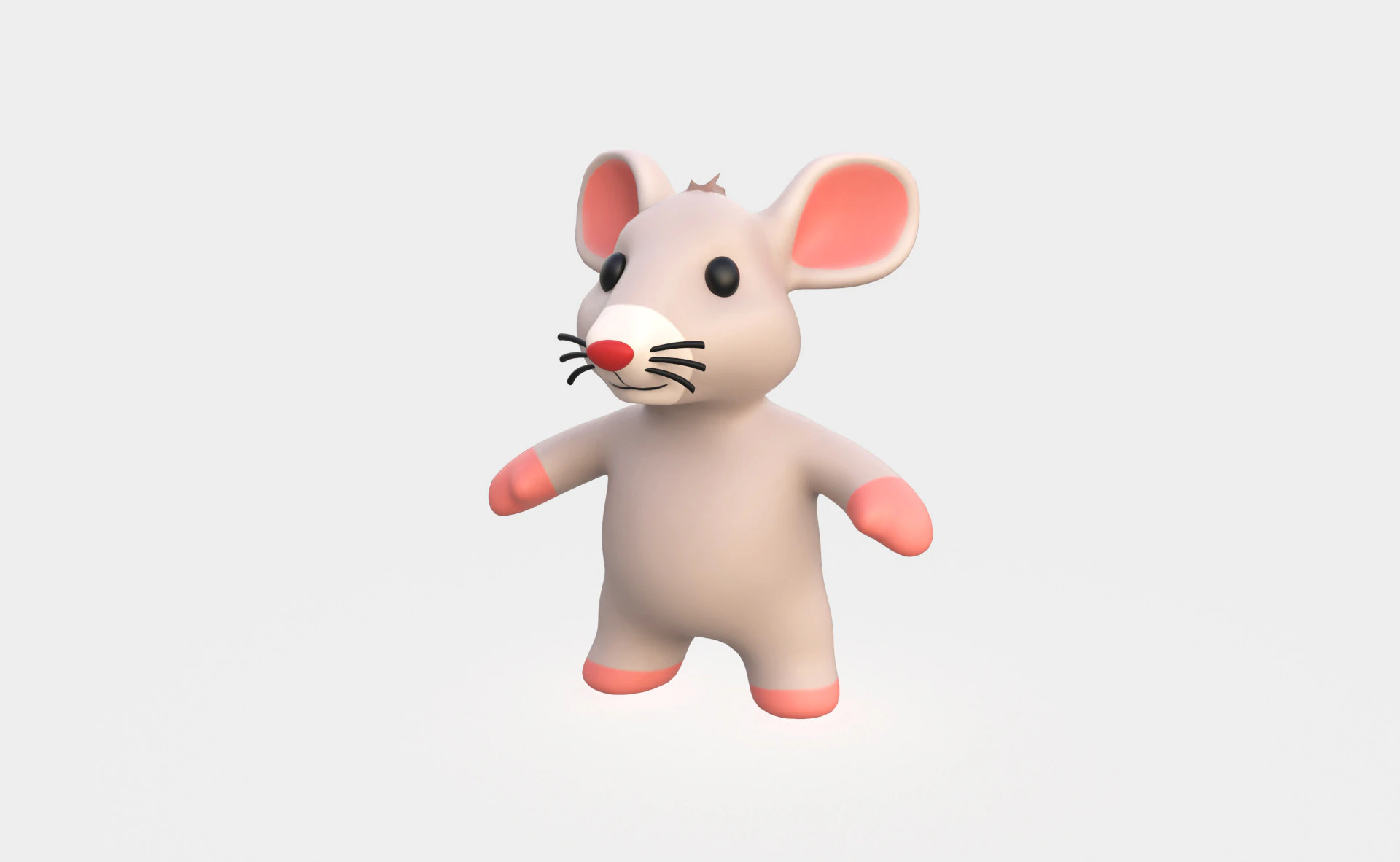 Little animal baby - Rat cute - Animated 3D Model .c4d .max .obj .3ds .fbx .stl .blend 