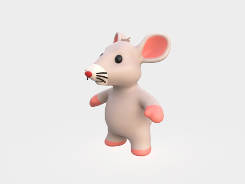 Little animal baby - Rat cute - Animated 3D-Modell