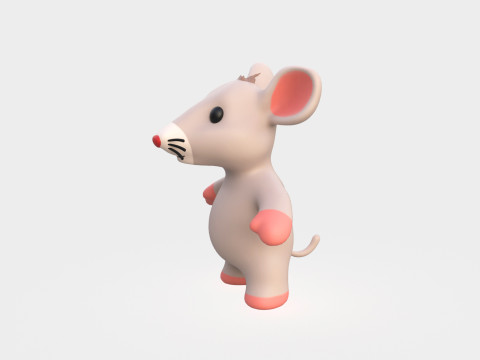 Little animal baby - Rat cute - Animated 3D-Modell