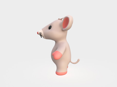 Little animal baby - Rat cute - Animated 3D-Modell