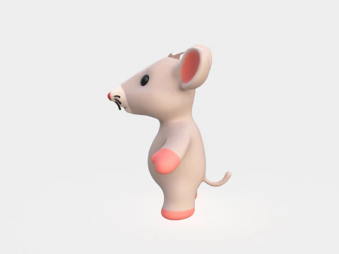 Little animal baby - Rat cute - Animated 3D Model