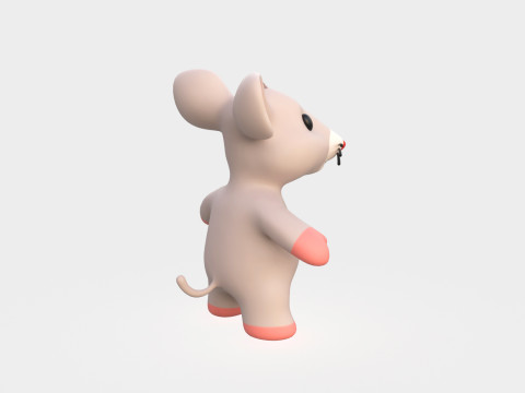 Little animal baby - Rat cute - Animated 3D-Modell