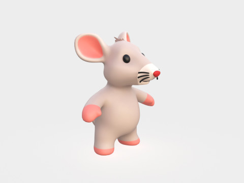 Little animal baby - Rat cute - Animated 3D-Modell