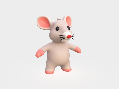 Little animal baby - Rat cute - Animated 3D-Modell