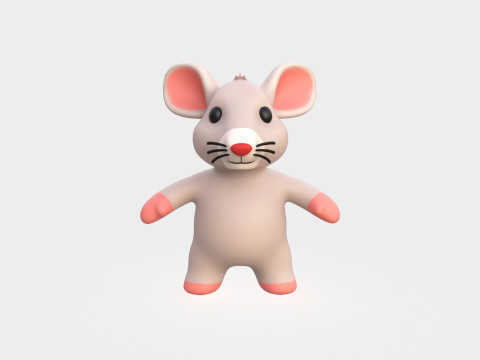 Little animal baby - Rat cute - Animated 3D-Modell