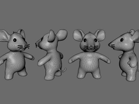 Little animal baby - Rat cute - Animated 3D-Modell