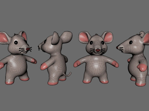 Little animal baby - Rat cute - Animated 3D-Modell