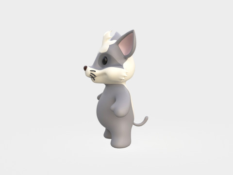 Little animal baby - Ratel cute - Animated 3D 모델