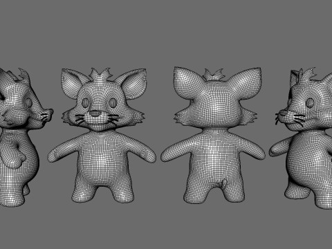 Little animal baby - Ratel cute - Animated 3D 모델