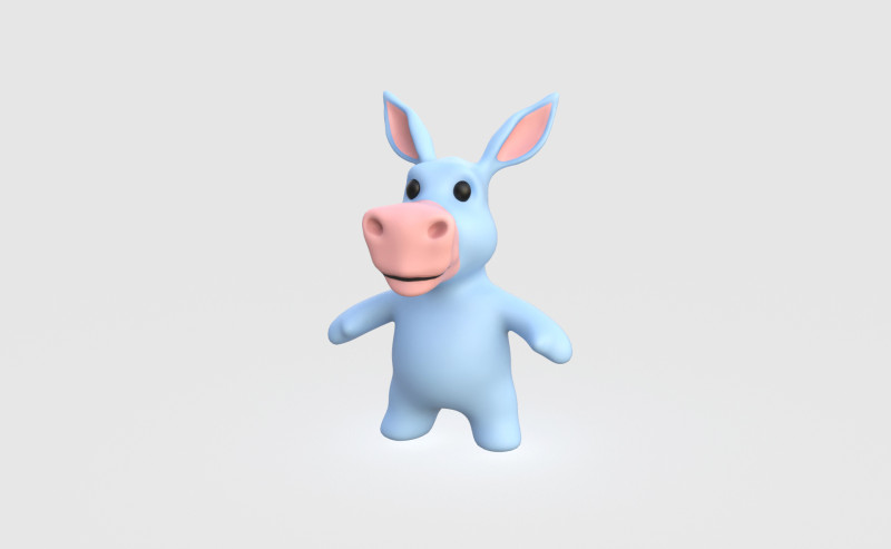 Little animal baby - Donkey cute - Animated 3d Modello 3D .c4d .max .obj .3ds .fbx .stl .blend 