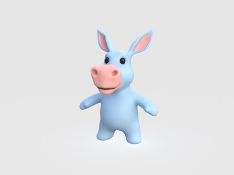 Little animal baby - Donkey cute - Animated 3d 3D Model