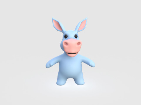 Little animal baby - Donkey cute - Animated 3d Modello 3D