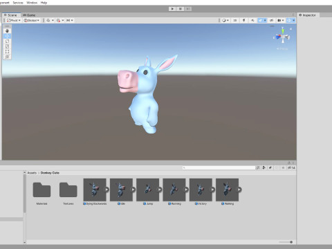 Little animal baby - Donkey cute - Animated 3d Modello 3D