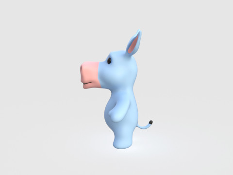 Little animal baby - Donkey cute - Animated 3d Modello 3D