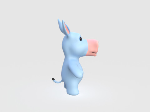 Little animal baby - Donkey cute - Animated 3d Modello 3D