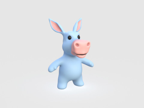 Little animal baby - Donkey cute - Animated 3d Modello 3D
