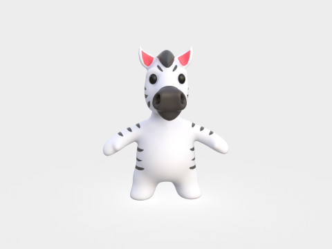 Little animal baby - Zebra cute - Animated Model 3D