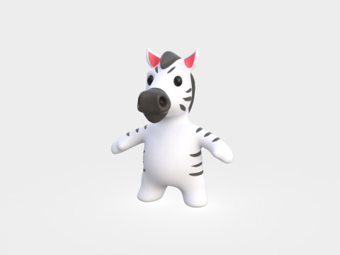 Little animal baby - Zebra cute - Animated 3Dモデル