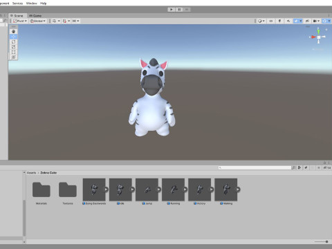 Little animal baby - Zebra cute - Animated 3Dモデル
