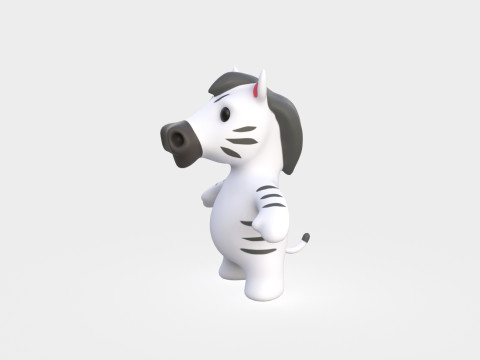 Little animal baby - Zebra cute - Animated 3Dモデル