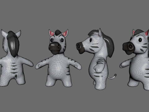 Little animal baby - Zebra cute - Animated 3Dモデル