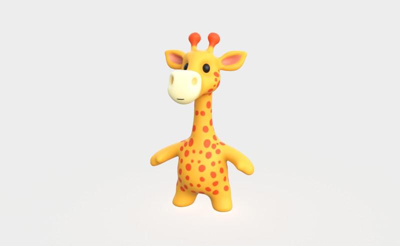 Little animal baby - Giraffe cute - Animated Modèle 3D .c4d .max .obj .3ds .fbx .stl .blend 
