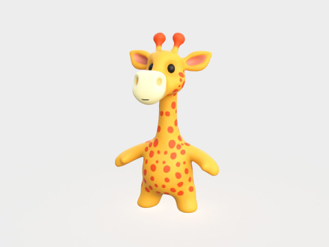 Little animal baby - Giraffe cute - Animated 3Dモデル