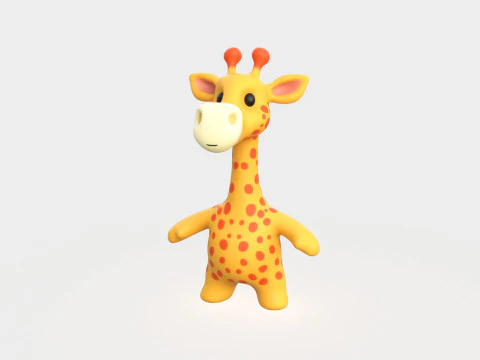 Bayi binatang kecil - Jerapah lucu - Animasi Model 3D