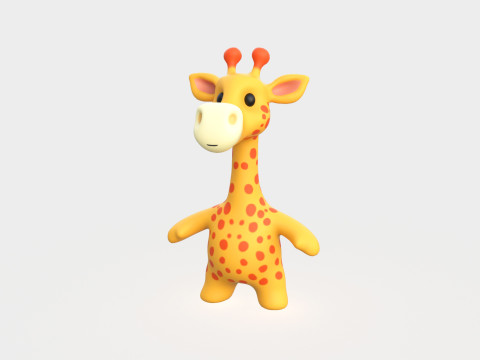 Little animal baby - Giraffe cute - Animated Modèle 3D
