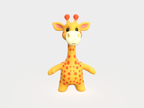 Little animal baby - Giraffe cute - Animated Modèle 3D