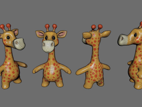 Little animal baby - Giraffe cute - Animated Modèle 3D