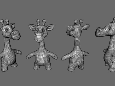 Little animal baby - Giraffe cute - Animated Modèle 3D