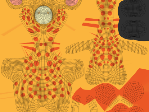 Little animal baby - Giraffe cute - Animated Modèle 3D