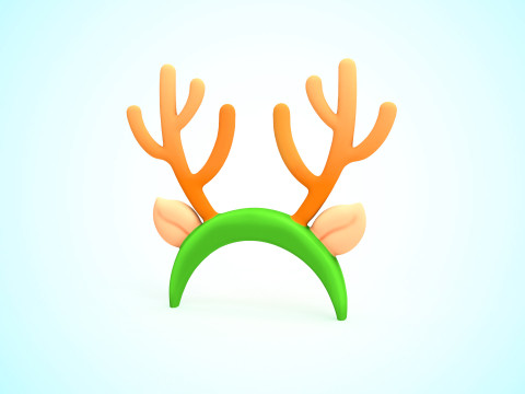 Prop120 Deer Headband 3D 모델