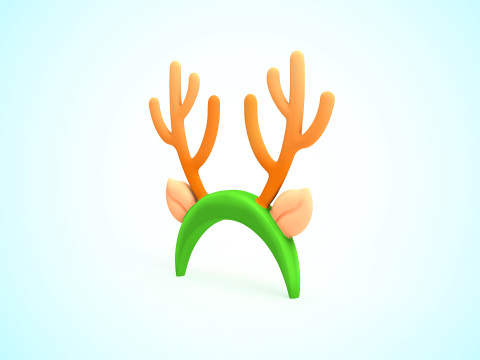 Prop120 Deer Headband 3Dモデル