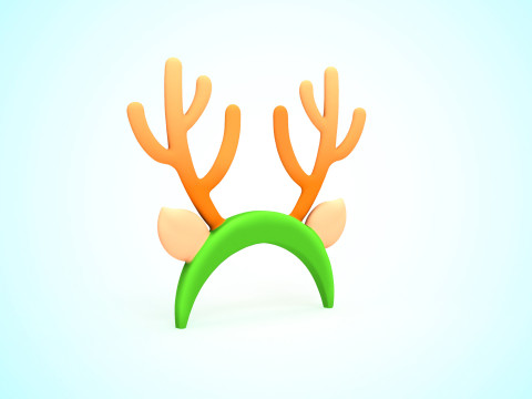 Prop120 Deer Headband 3Dモデル
